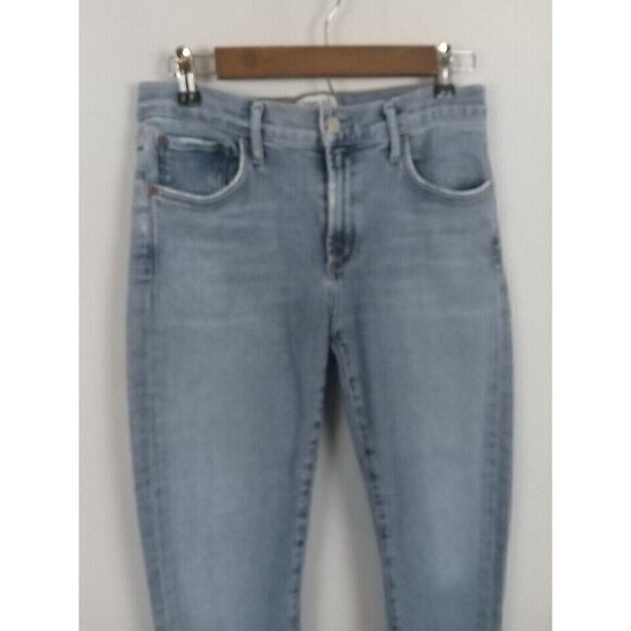 Agolde Jeans Women's Size 27 Blue Toni Mid Rise Skinny Straight Fray - Picture 5 of 13